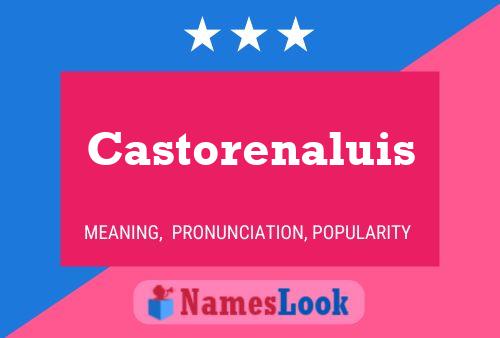 Castorenaluis Namensposter