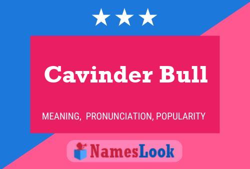 Cavinder Bull Namensposter