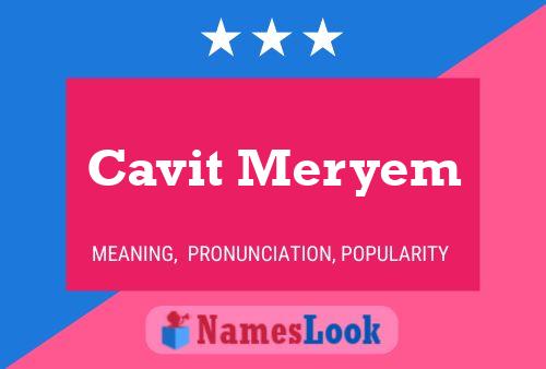 Cavit Meryem Namensposter