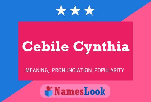 Cebile Cynthia Namensposter