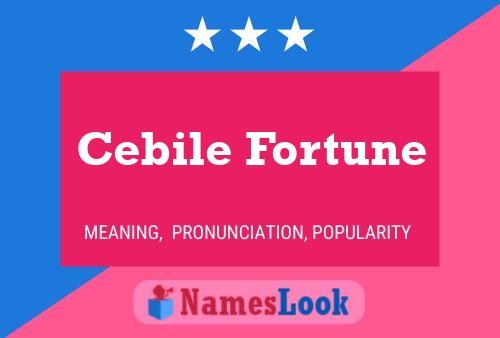 Cebile Fortune Namensposter