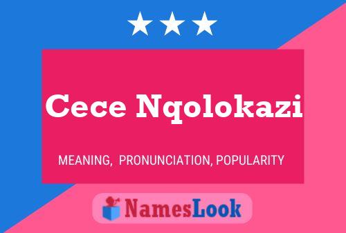 Cece Nqolokazi Namensposter