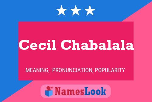 Cecil Chabalala Namensposter