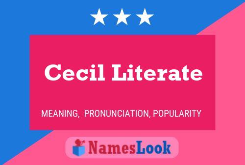 Cecil Literate Namensposter