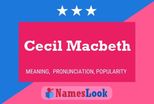 Cecil Macbeth Namensposter