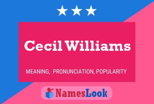 Cecil Williams Namensposter