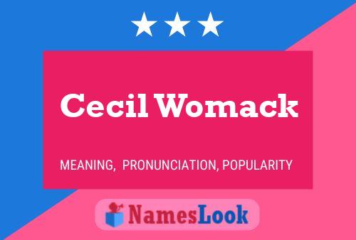 Cecil Womack Namensposter