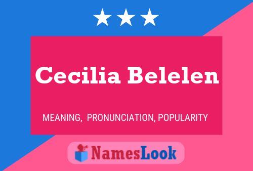 Cecilia Belelen Namensposter