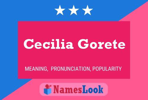 Cecilia Gorete Namensposter