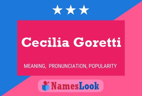 Cecilia Goretti Namensposter