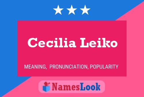 Cecilia Leiko Namensposter