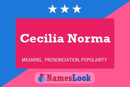 Cecilia Norma Namensposter