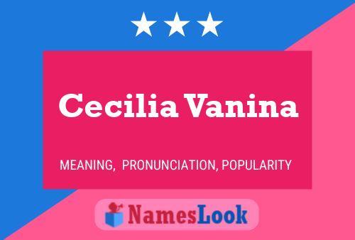 Cecilia Vanina Namensposter