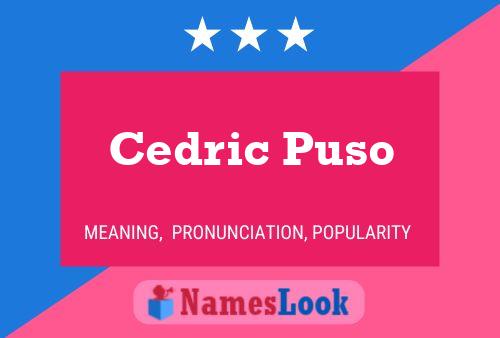 Cedric Puso Namensposter