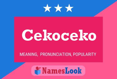 Cekoceko Namensposter