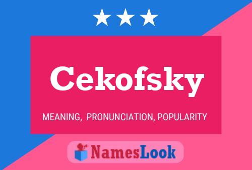 Cekofsky Namensposter