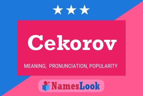 Cekorov Namensposter