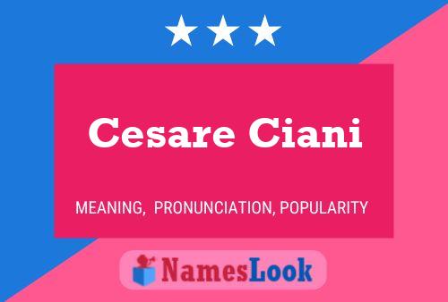 Cesare Ciani Namensposter