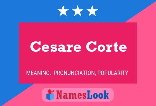 Cesare Corte Namensposter