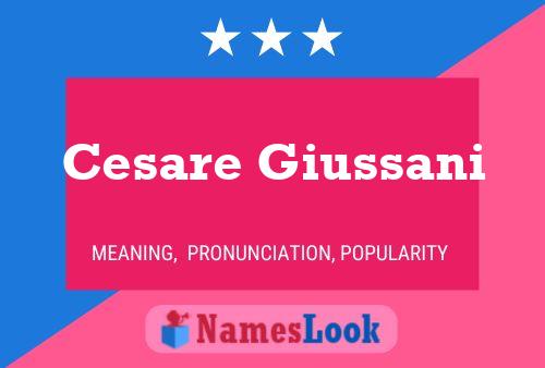 Cesare Giussani Namensposter