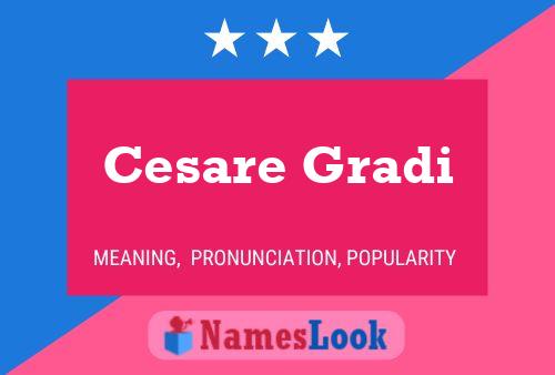 Cesare Gradi Namensposter