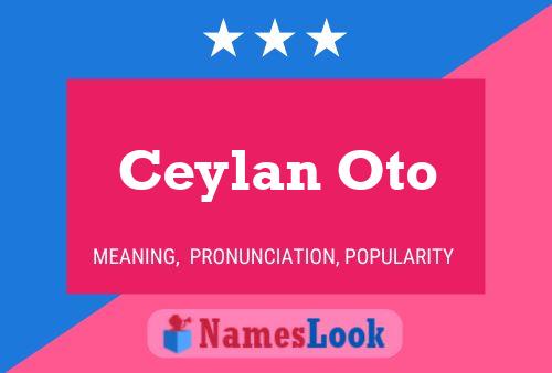 Ceylan Oto Namensposter