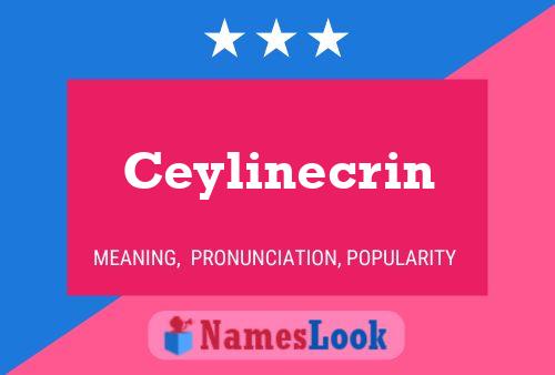 Ceylinecrin Namensposter