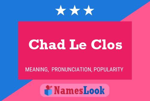 Chad Le Clos Namensposter