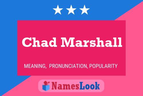 Chad Marshall Namensposter