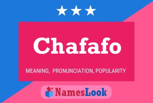 Chafafo Namensposter