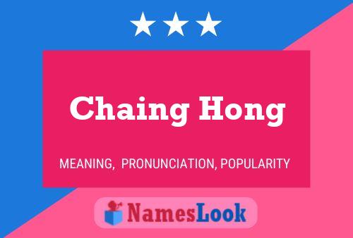 Chaing Hong Namensposter