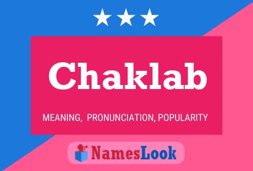 Chaklab Namensposter