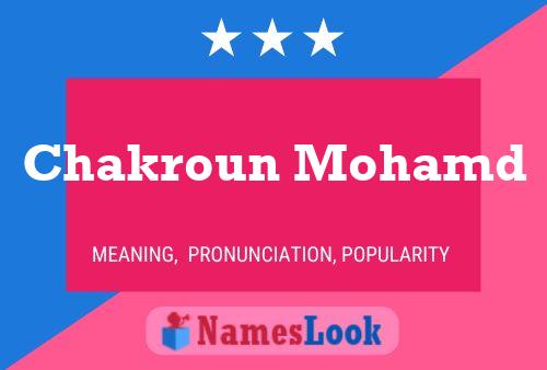 Chakroun Mohamd Namensposter