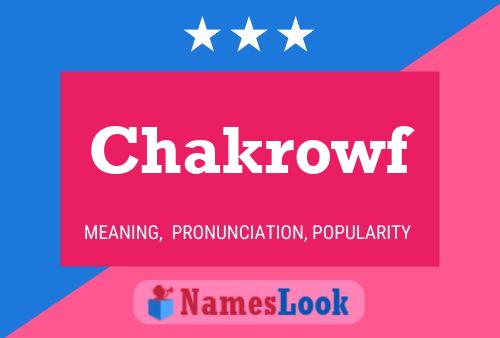 Chakrowf Namensposter