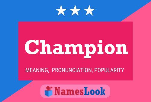 Champion Namensposter