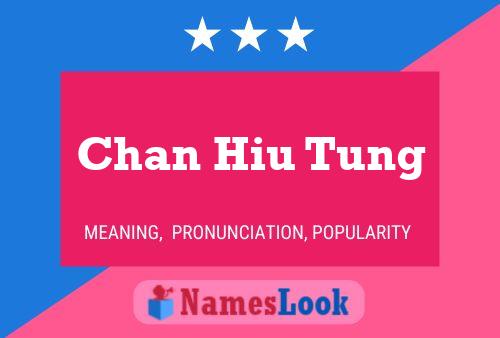 Chan Hiu Tung Namensposter