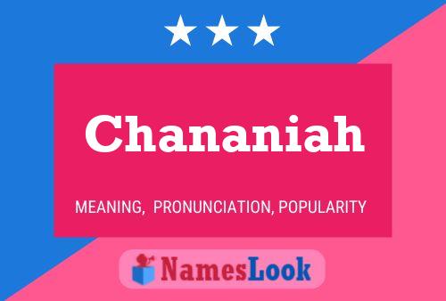 Chananiah Namensposter