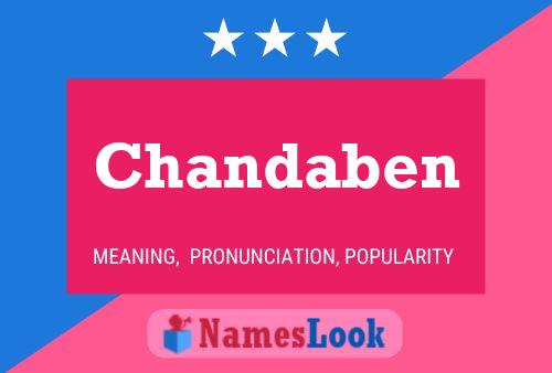 Chandaben Namensposter