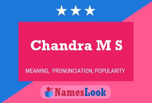 Chandra M S Namensposter