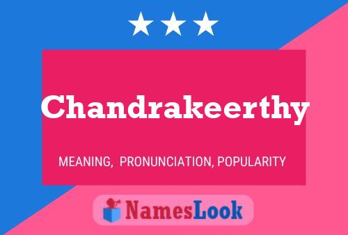 Chandrakeerthy Namensposter