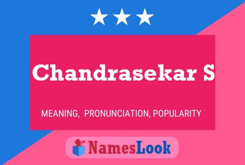 Chandrasekar S Namensposter