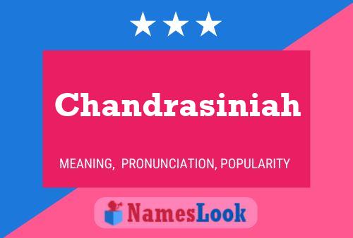 Chandrasiniah Namensposter