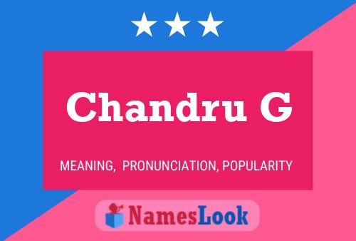 Chandru G Namensposter