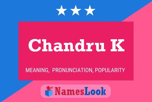 Chandru K Namensposter