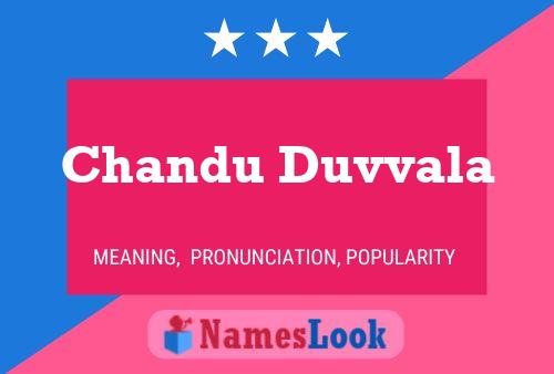 Chandu Duvvala Namensposter