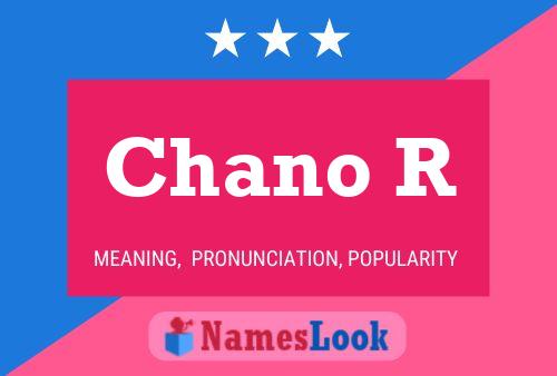 Chano R Namensposter