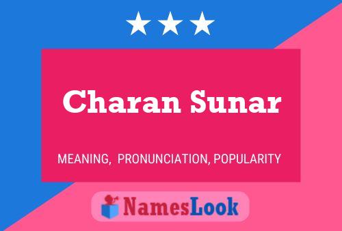 Charan Sunar Namensposter