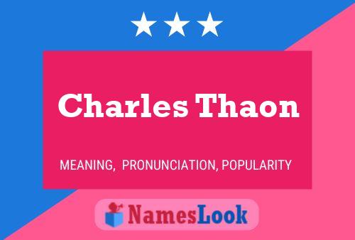 Charles Thaon Namensposter