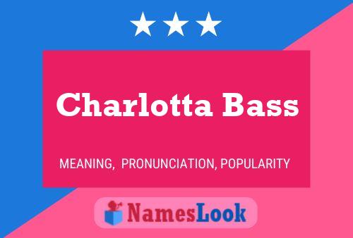 Charlotta Bass Namensposter