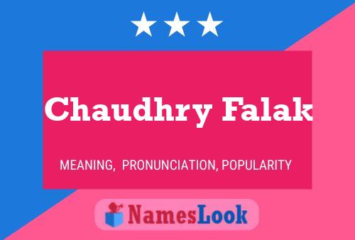 Chaudhry Falak Namensposter